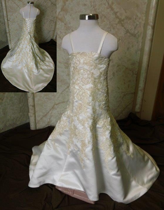 Lace applique infant flower girl dresses